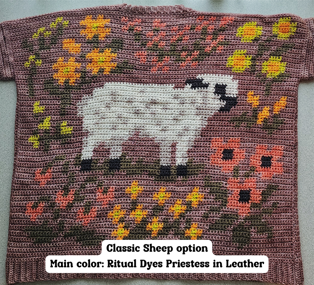 Sheepestry Cardigan Kit (Crochet) - CONTRAST COLORS ONLY