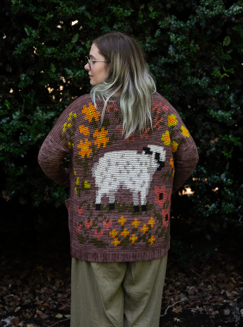 Sheepestry Cardigan Kit (Crochet) - CONTRAST COLORS ONLY