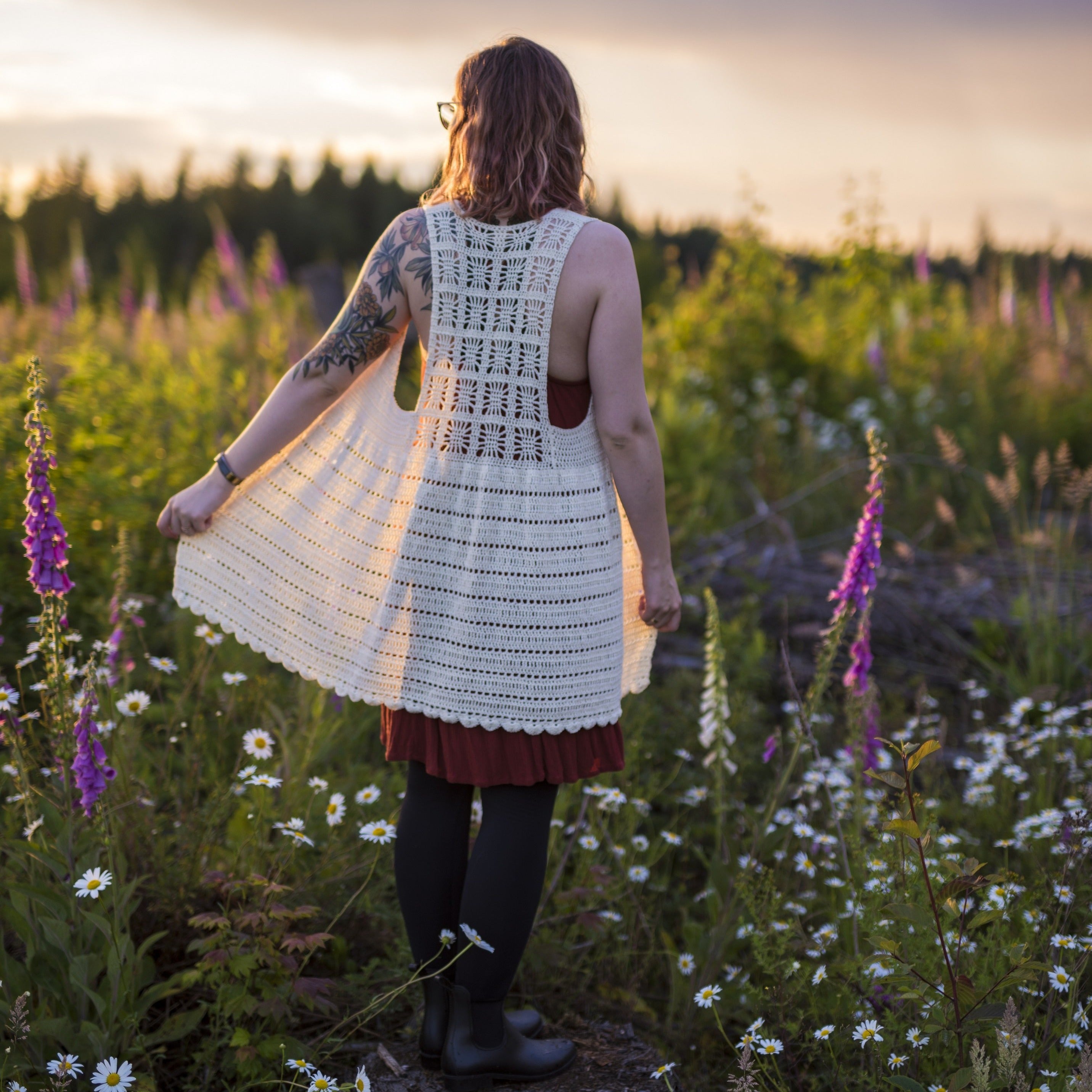 Crochet Pattern: The Egret Vest