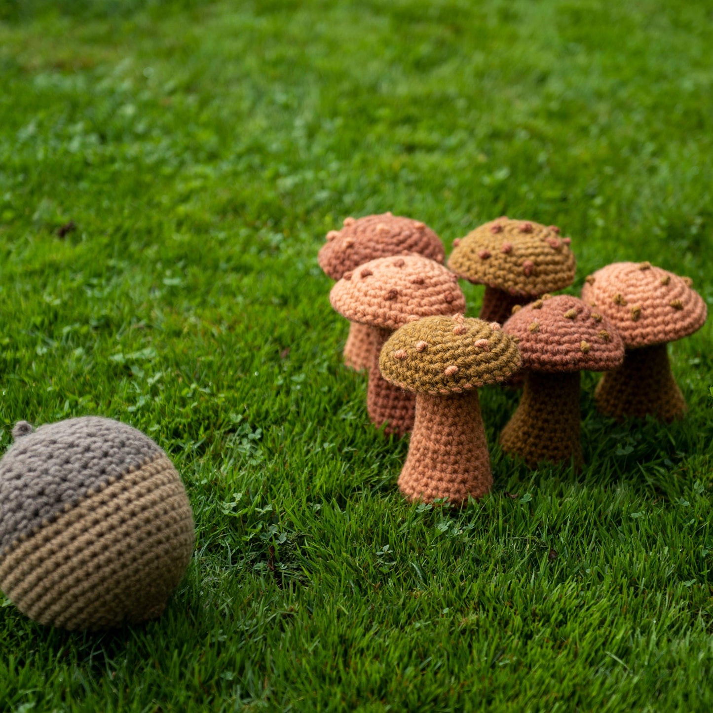 Crochet Pattern: Amanita Strike Bowling Set