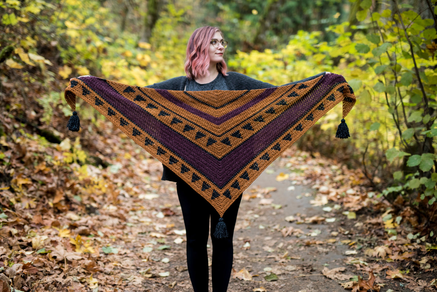 Crochet Pattern: The Oriole Triangle Scarf