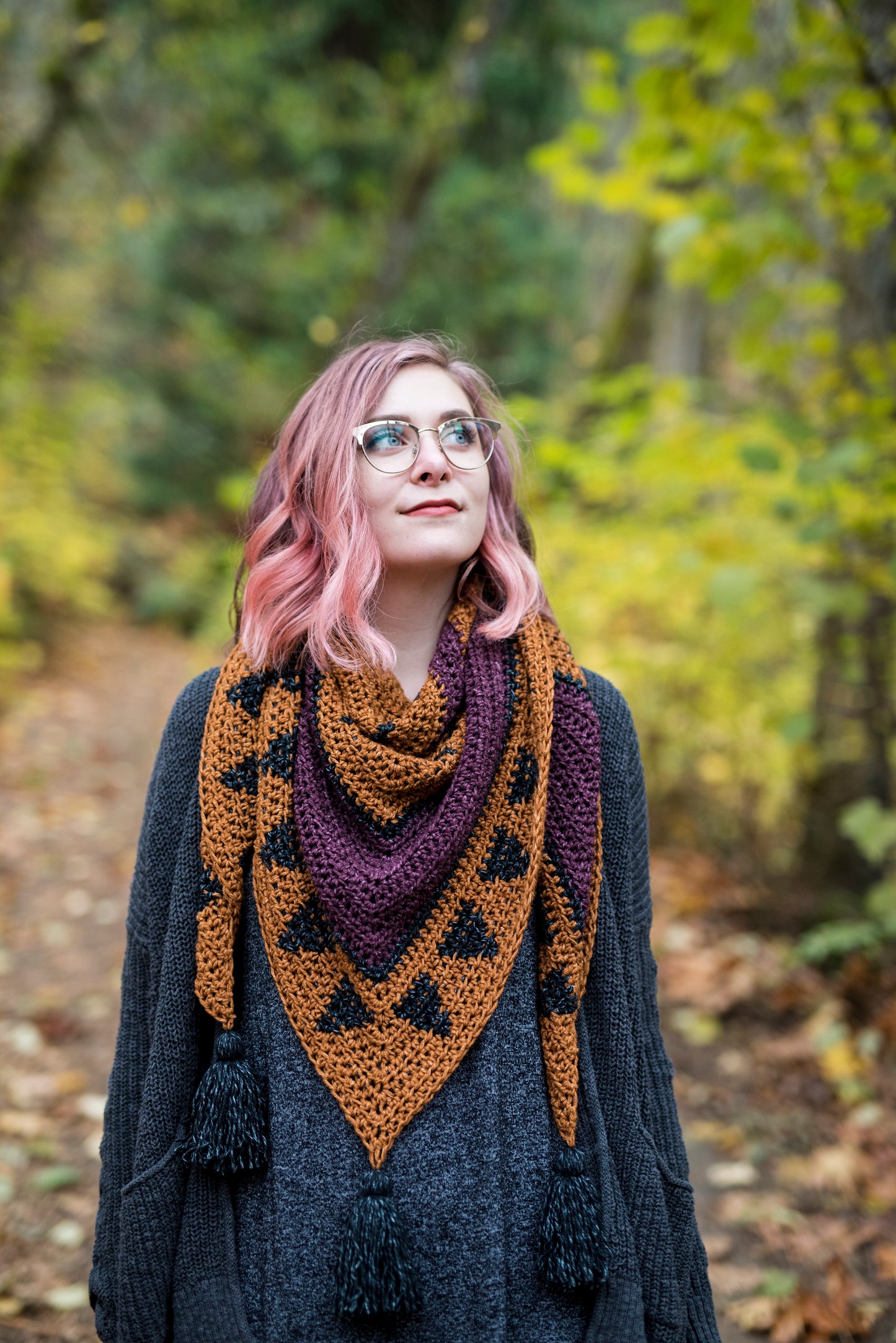 Crochet Pattern: The Oriole Triangle Scarf